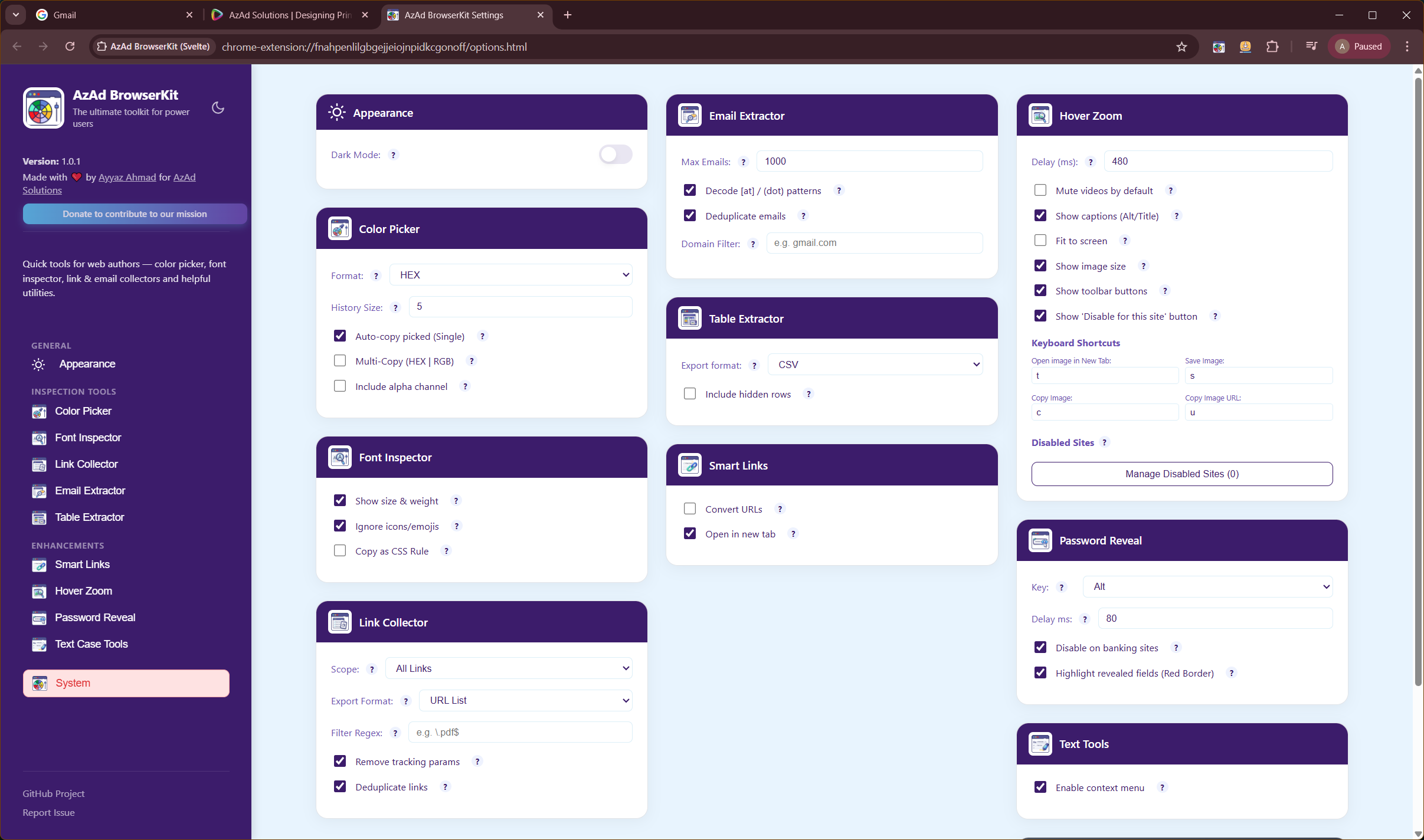 Link Collector Feature